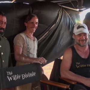 Cem Yilmaz Benedict Hardie Russell Crowe and Andrew Lesnie behind the scenes on The Water Diviner