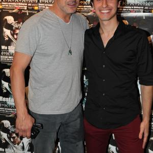 With Vince Colosimo at the 'Restare Uniti' film premiere in Melbourne.