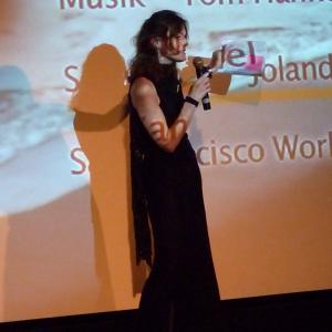 Writer-Director Jolanda Ellenberger moderates in the Movie Theater Atelier through the European Film Premiere of DISPLACEMENT