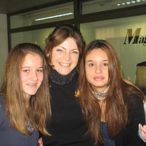 Writer-Director Jolanda Ellenberger with her God Children Anne-Kathrin and Sabrina at the film premiere of DISPLACEMENT in Switzerland