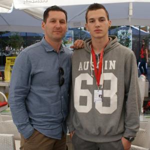 With Actor Ismir Gagula at the 20th Sarajevo Film Festival (August 2014).