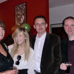 An Tain Darkness Descends UK Premiere London 2011 In picture LR Tanya Gibson RCA Media Diane Jennings Actress Stephen Gibson Exec Producer RCA Media and Producer  Director Noel Brady Pheonix Arts