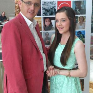 Stephen Gibson and actress Chloe Gibson  2014 Galway Film Fleadh