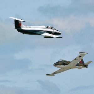 Head On Pass L-29 and BAC167 Strikemaster