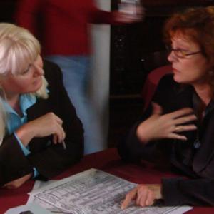 Genealogist Megan Smolenyak with Susan Sarandon on Who Do You Think You Are?