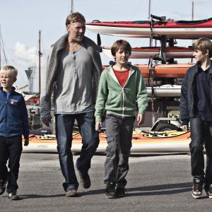 Still of Mikael Persbrandt, Toke Lars Bjarke, Markus Rygaard and William Jøhnk Nielsen in Hævnen (2010)