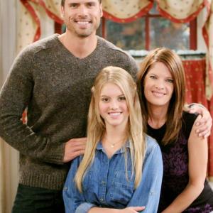 2012 Sill of Lindsay Bushman with on screen parents Michelle Stafford and Joshua Morrow on The Young  the Restless