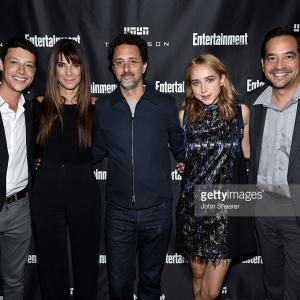 Actor Reynaldo Pacheco, Executive Producer/actress Sandra Bullock, Producer Grant Heslov, actress Zoe Kazan and actor Dominic Flores attend EW's Must List Party during the 2015 Toronto International Film Festival.