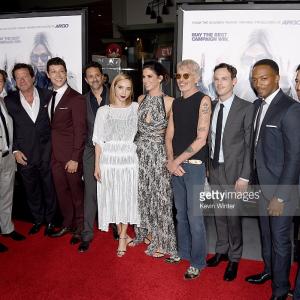 Cast and crew attend the premiere of Warner Bros. Pictures' 'Our Brand Is Crisis' at TCL Chinese Theatre on October 26, 2015 in Hollywood, California.