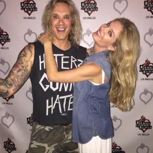 Jocelyn Saenz and Ralph Saenz AKA Michael Starr from the band Steel Panther attend the closing night of the historic Sunset Boulevard House Of Blues in Hollywood CA