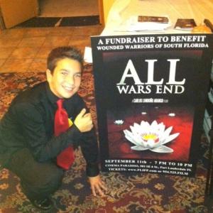 Zach Robbins  at the premiere of All Wars End