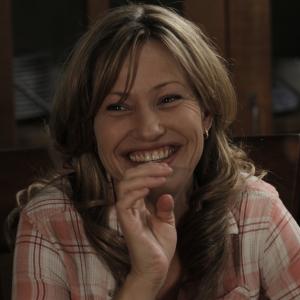JOEY LAUREN ADAMS on the set of A COUNTRY CHRISTMAS