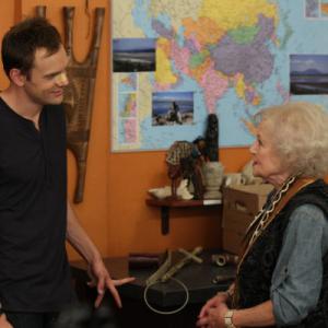 Still of Joel McHale and Betty White in Community (2009)