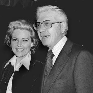Betty White with husband Allan Ludden at an ABC Affiliate Party 1974