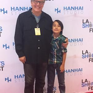 Phillip Brock with Alexander Guder at the Los Angeles premier of 