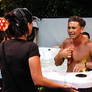 Still of Paul Pauly D DelVecchio and Jenni Jwoww Farley in Jersey Shore 2009