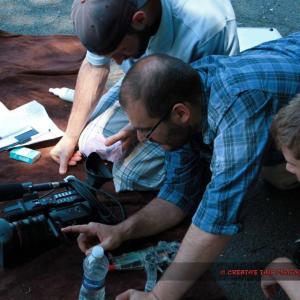 Collective Anger - L-R Jared Macdonald, Director of Photography; Joe Astarita, Gaffer & Key Grip; and Ken Kaiser, Cinematography