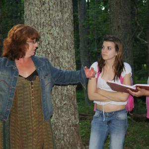 Collective Anger - L-R Ms. DuLac, Dir.; Kati McCarron as Fran; Jenny Hawran, Script Supervisor