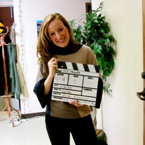Katelyn on the set of 'M-Power' for the National Film Challenge in Fall 2009