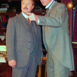 John Mawson as Holmes Robert Daws as Watson in The Secret of Sherlock Holmes at The Duchess Theatre London 2010