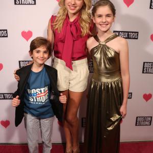 Trevor Thompson with Peyton List and Taylor Ann Thompson  Un Deux Trois  Boston Charity Event  May 15 2013