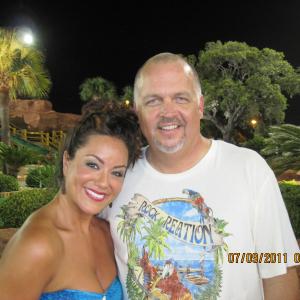 Stan Houston with Katy Mixon on the set of HBOs Eastbound and Down