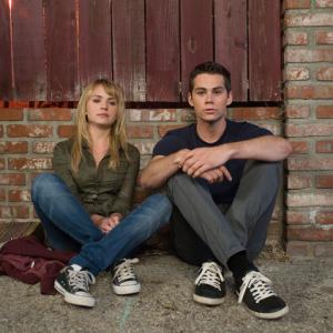 Dylan OBrien  Britt Robertson on set of The First Time