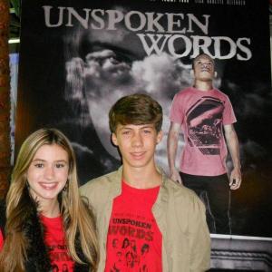 Katie with Parker Wierling-fellow co-star on Unspoken Words