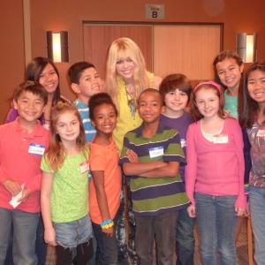 Brie Berntein and Cast on set of Hannah Montana Forever!