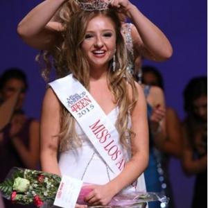 Brie Bernstein being crowned Miss Los Angeles County's Outstanding Teen 2015
