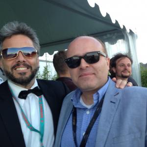 At the Turkish Pavilion on La Croisette Cannes France 2015 Director Anouar H Smaine and Producer Richard C