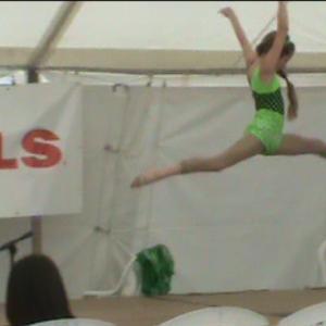 Flying high during her original dance to 