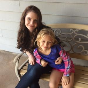 w Alyvia Lind on set of A Date To Die For