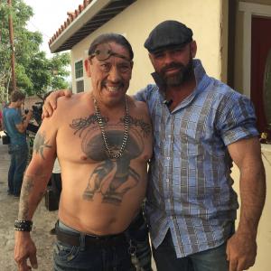 DP JT with actor Danny Trejo working on location for feature film Halloweed