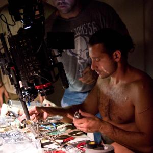 LA DP JT setting the shot Filming The Algerian 2011 The Bomb With Director Giovanni Zelko and Cinematographer Tony Rudenko