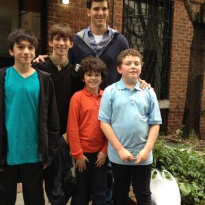 Joseph with Eli Manning and friends from 05/05/2012 Saturday Night Live