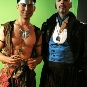 Behind the scene of When the kings battle Actor James Kyson and Actor Frankie Ray