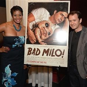 LA Premier of Bad Milo Tisha French with Director Jacob Vaughan