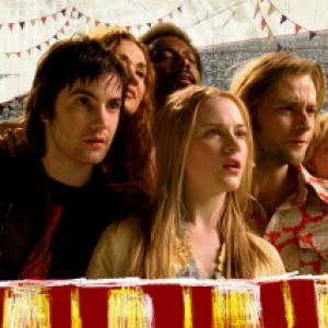 Still of Kiva Dawson Jim Sturgess Evan Rachel Wood Halley Wegryn Gross Joe Anderson Martin Luther and Dana Fuchs in Across the Universe 2007