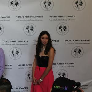 Janette Bundic on the red carpet at the 2015 Young Artist Awards in LA