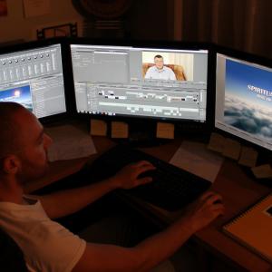Amel Tresnjic editing his highly anticipated upcoming documentary feature 'Spiritual Awakening: Rise of the Kundalini'