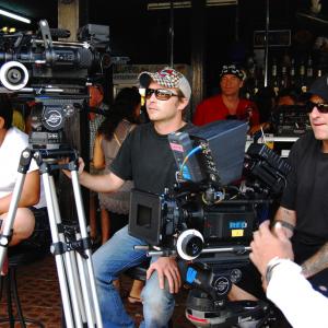 On location in Thailand for GloryDays with the camera crew and DP
