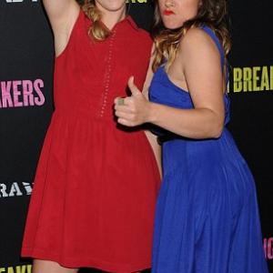 Ash Lendzion and Heather Morris at the Spring Breakers premiere in Los Angeles