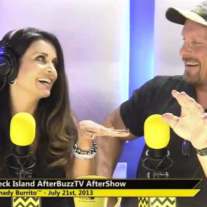 Afterbuzz TV Redneck Island host Angelina Altishin with special guest star Stone Cold Steve Austin