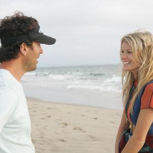 Aaron and Marisa on the set of Lost Coast.