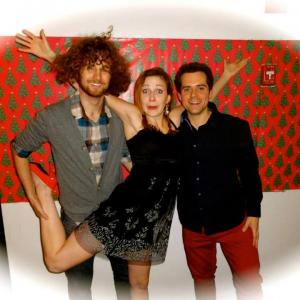 Kinsey Diment with David Horn and Zach Pizza at the annual Christmas Punch Party LA