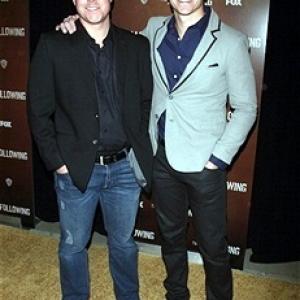 Michael Roark and his brother attend The Following World Premiere at The New York Public Library on January 18 2013 in New York City