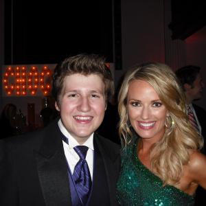 David with The Insiders Brooke Anderson at Entertainment Tonights Emmy After Party