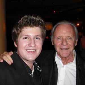 David Buehrle and Sir Anthony Hopkins at the Muppets Premiere and After Party