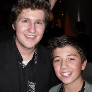David Buehrle and Disney's Good Luck Charlie's Bradley Steven Perry, at The Muppet's Premiere, After Party